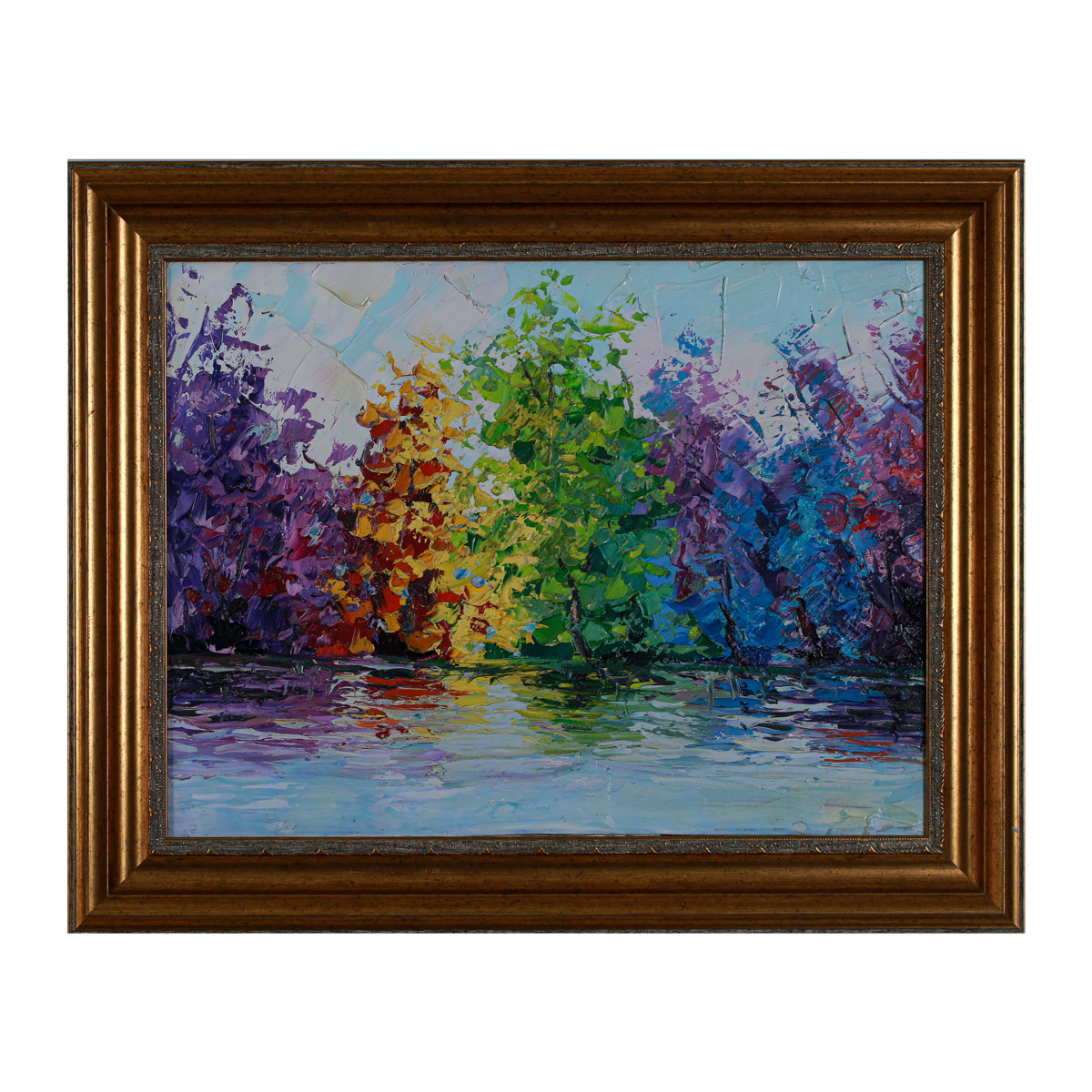 Colorful Bushes Landscape Artwork | Wall-Hanging Paintings