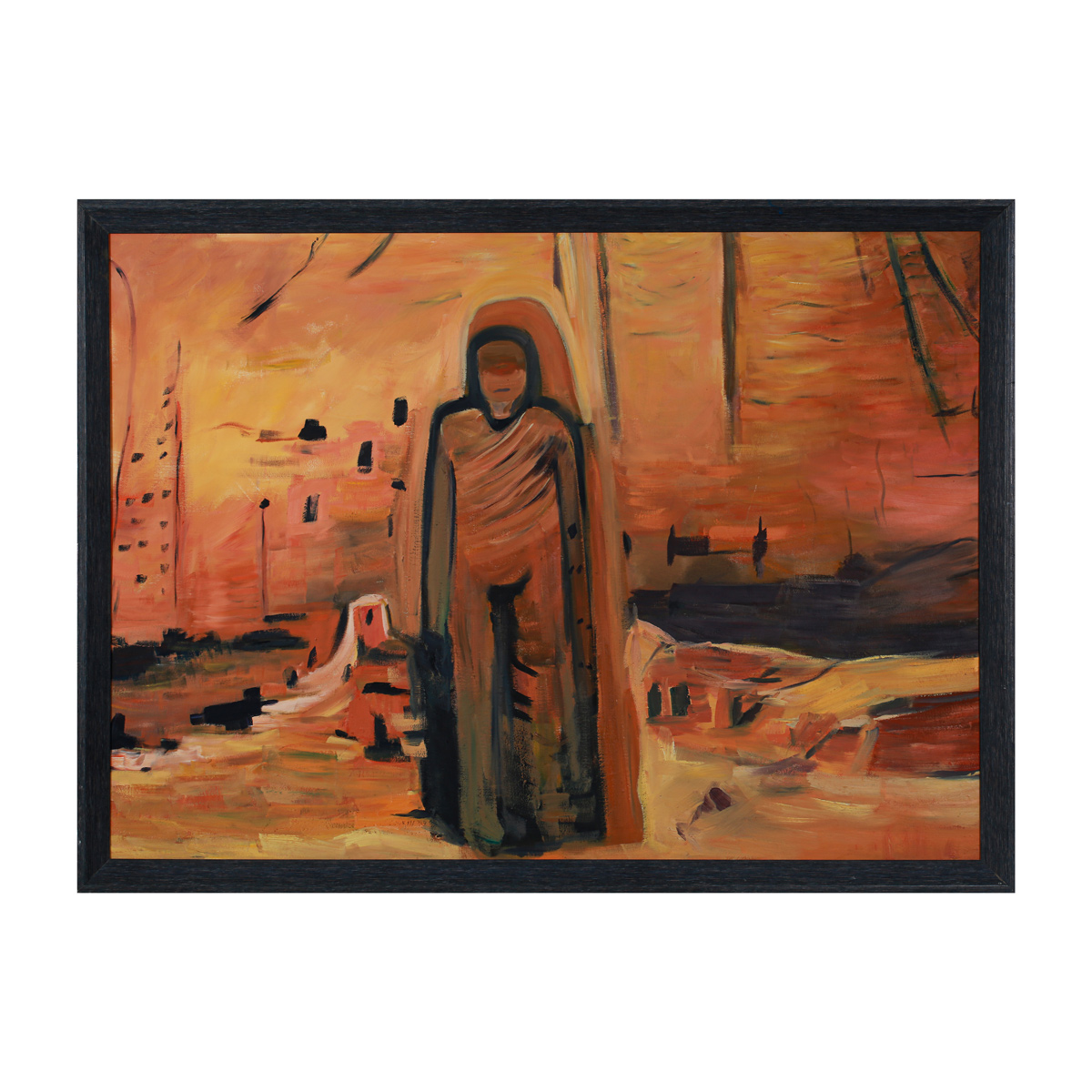 Bamyan Buddha Artwork | Closer View of Bamyan Statue Painting 
