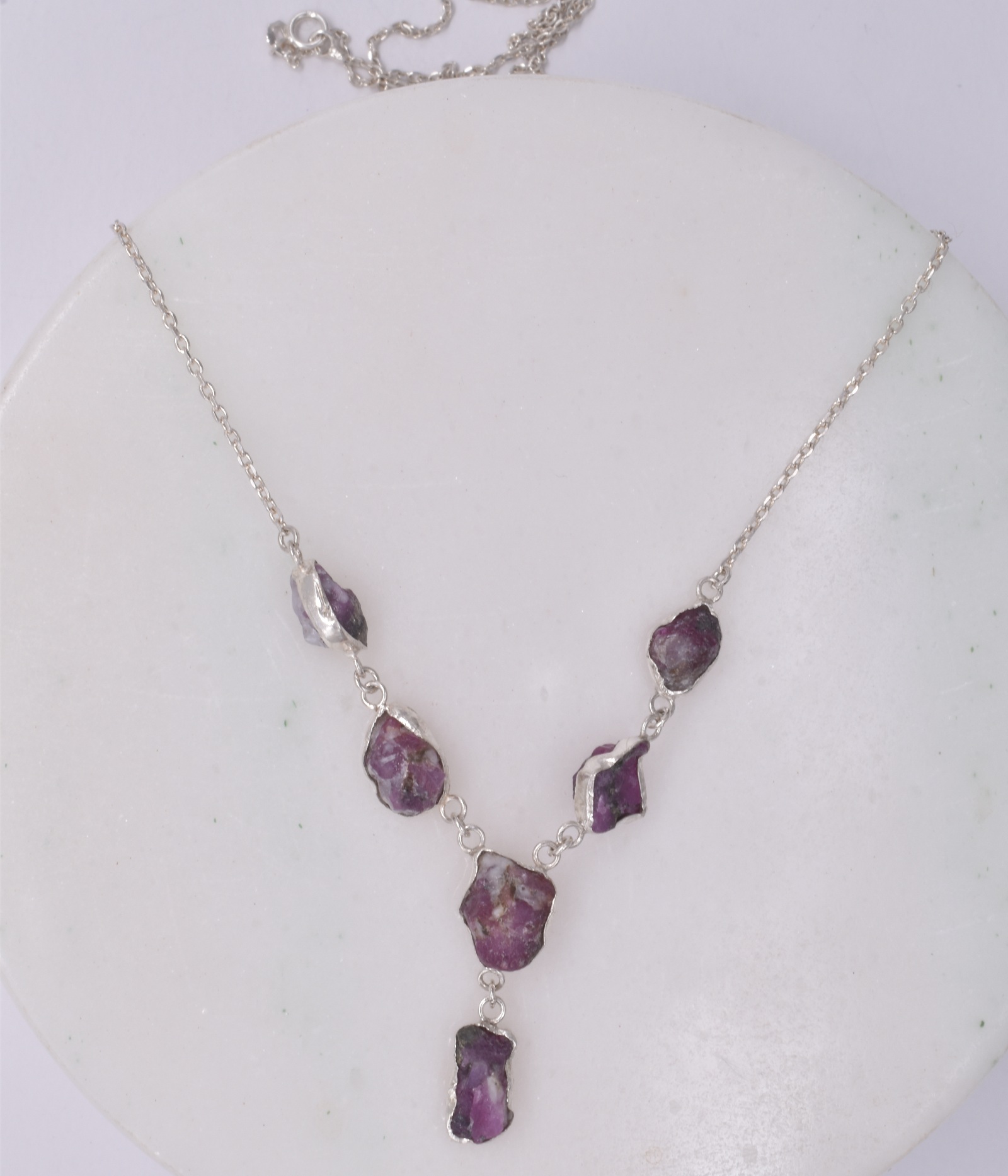 Ruby Necklace handmade