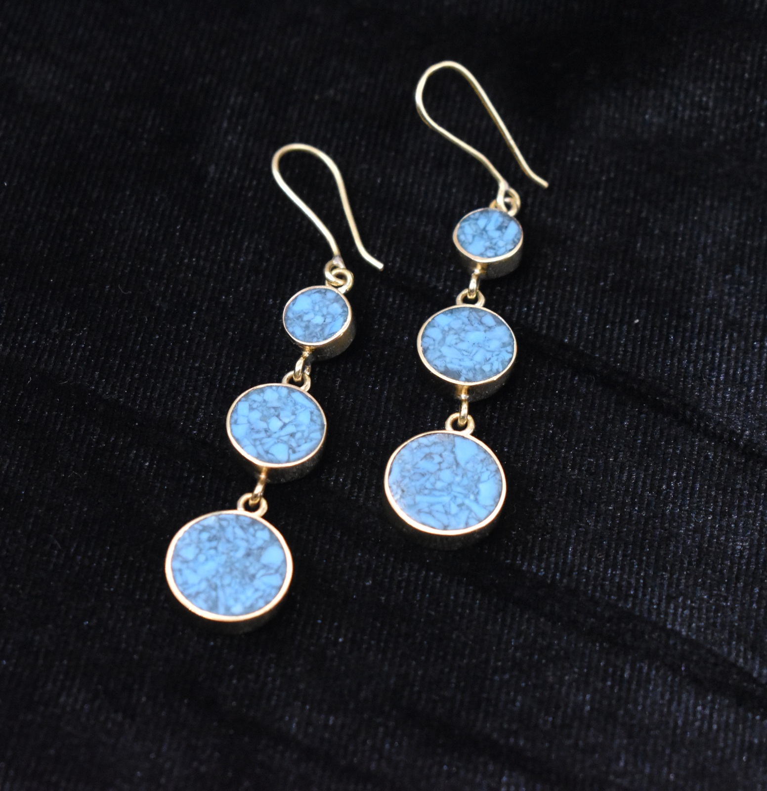 Triple Round Earring
