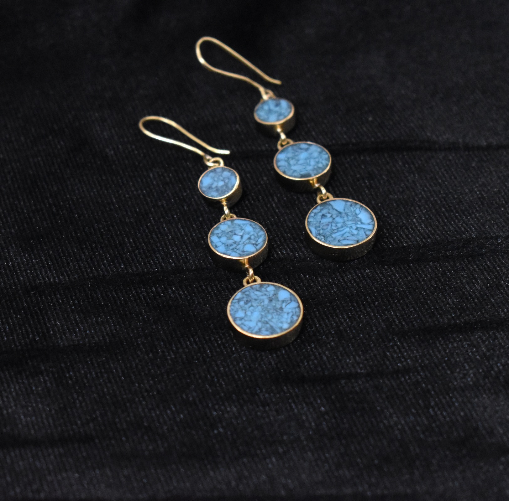 Triple Round Earring