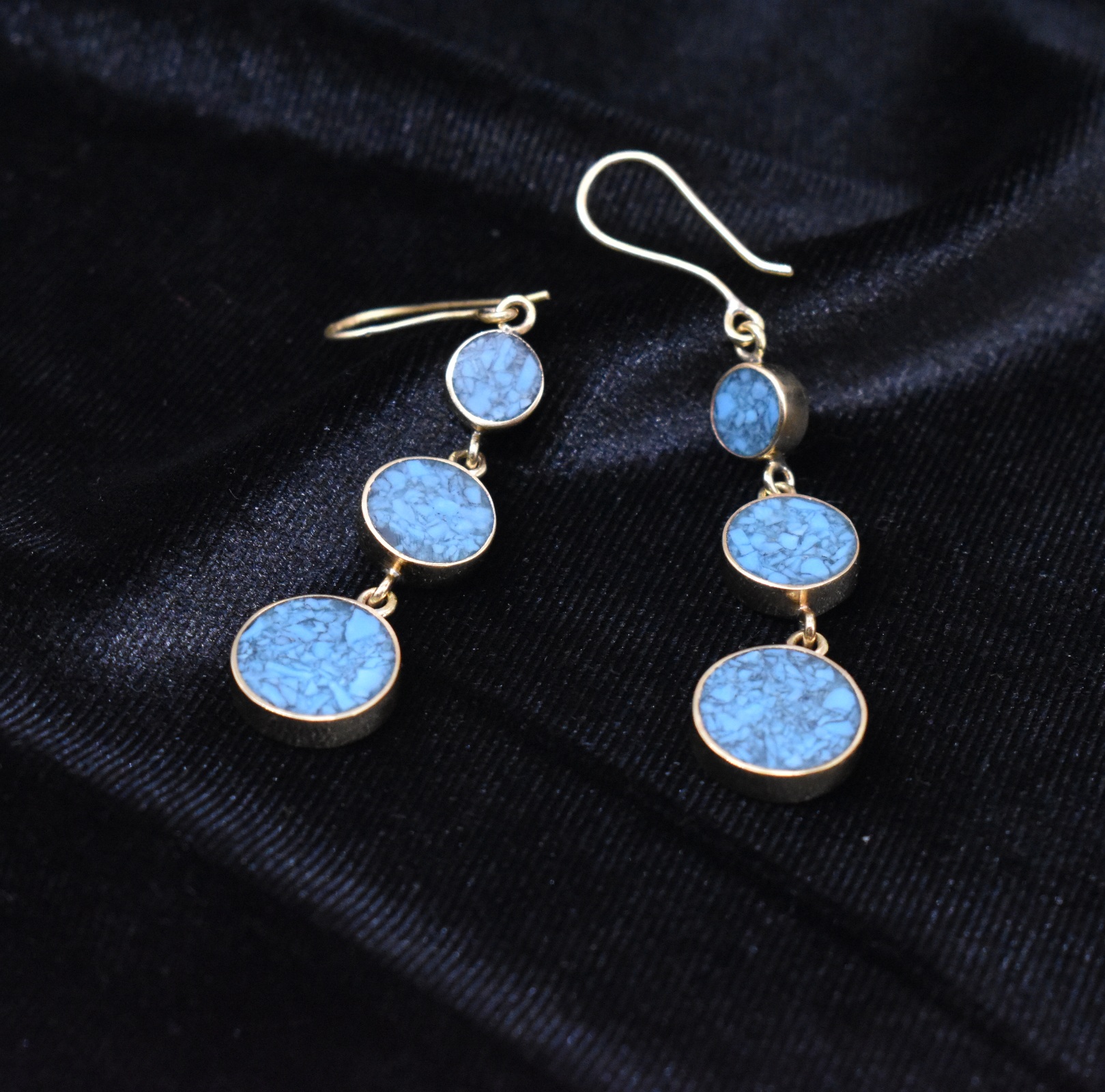 Triple Round Earring