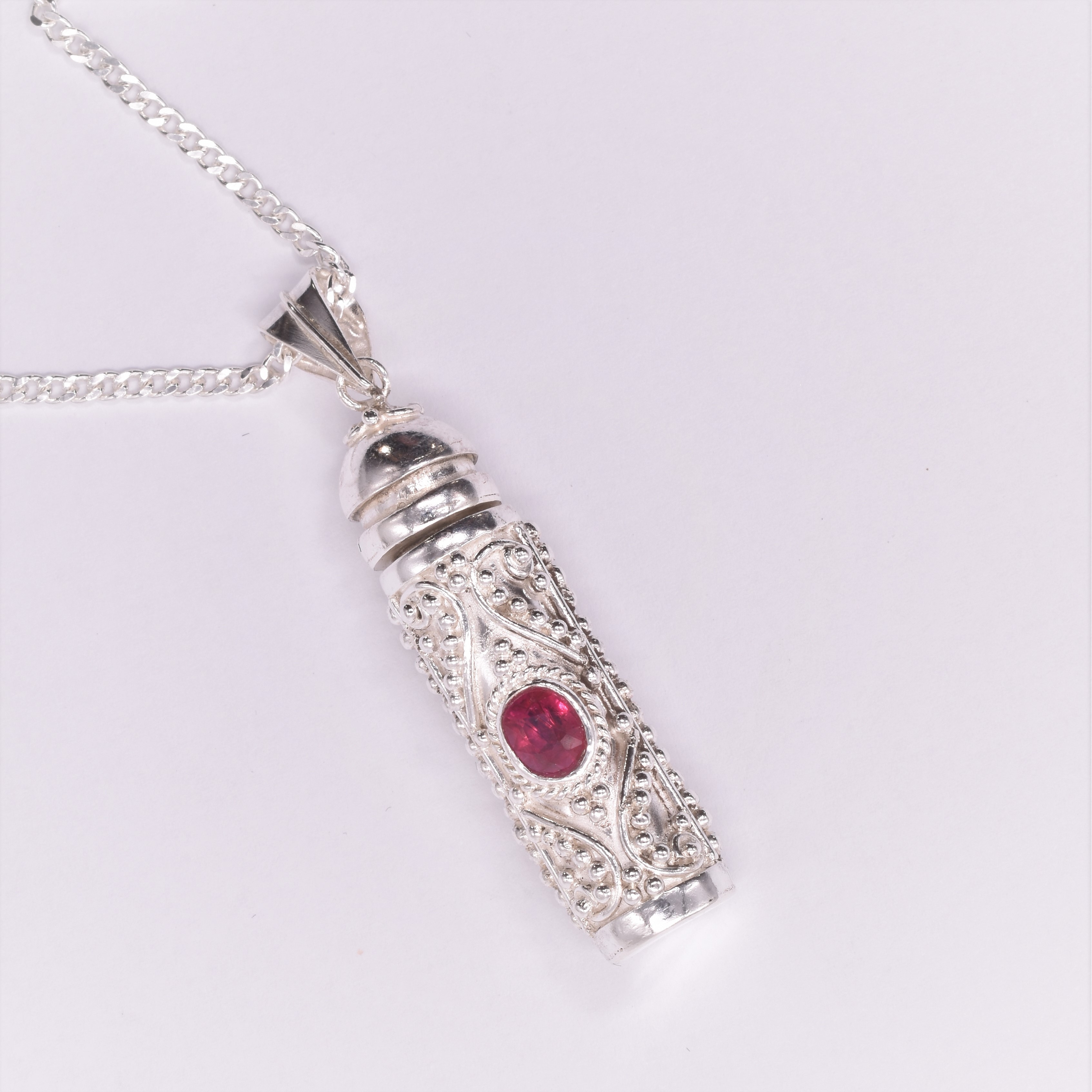 Silver Ruby Pendant