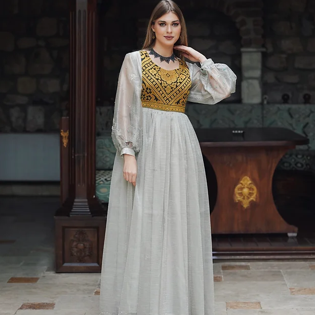 Guldozi Embroidery Pleated Dress -