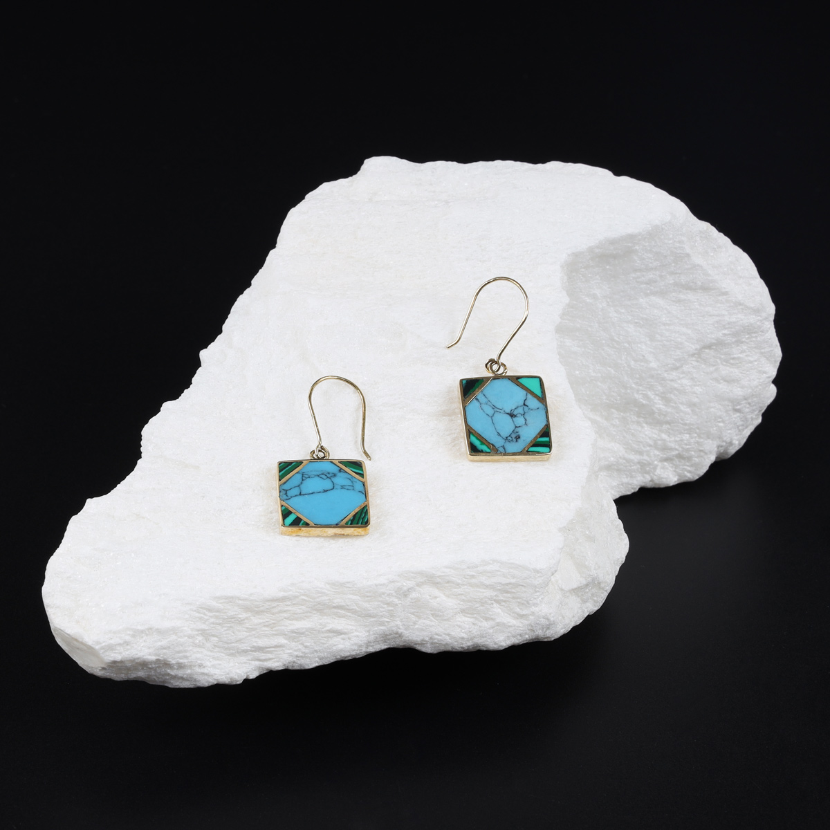 Blue Earrings, Turquoise