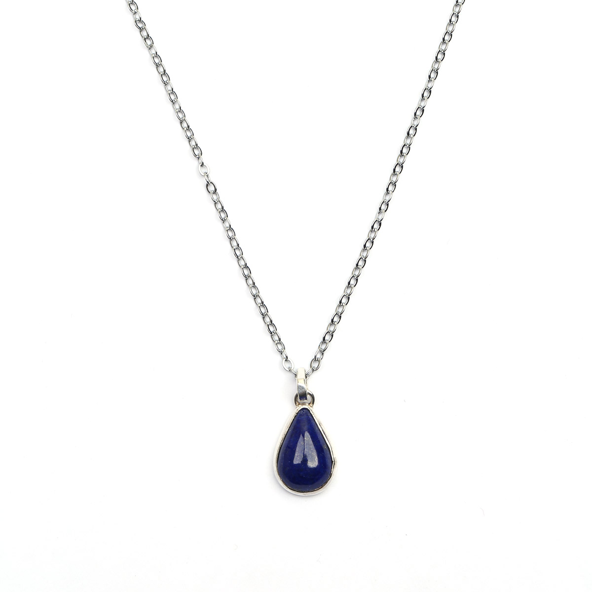 Lapis Lazuli Teardrop Pendant | Teardrop Silver Locket 