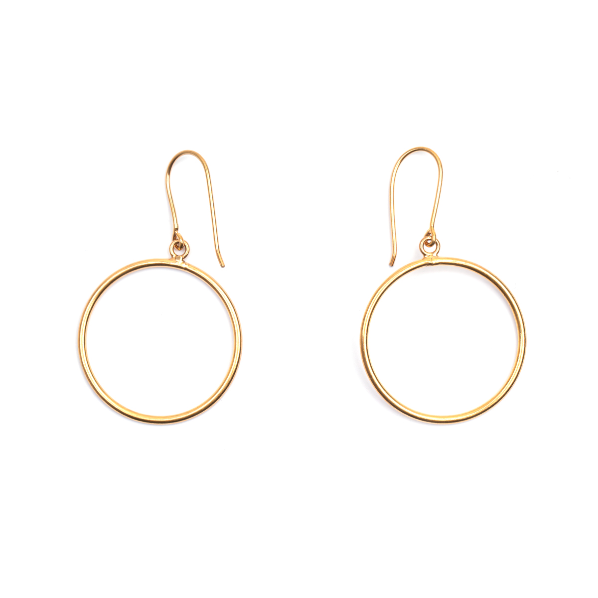 Bronze Hoop Earrings | Dangle Round Earrings
