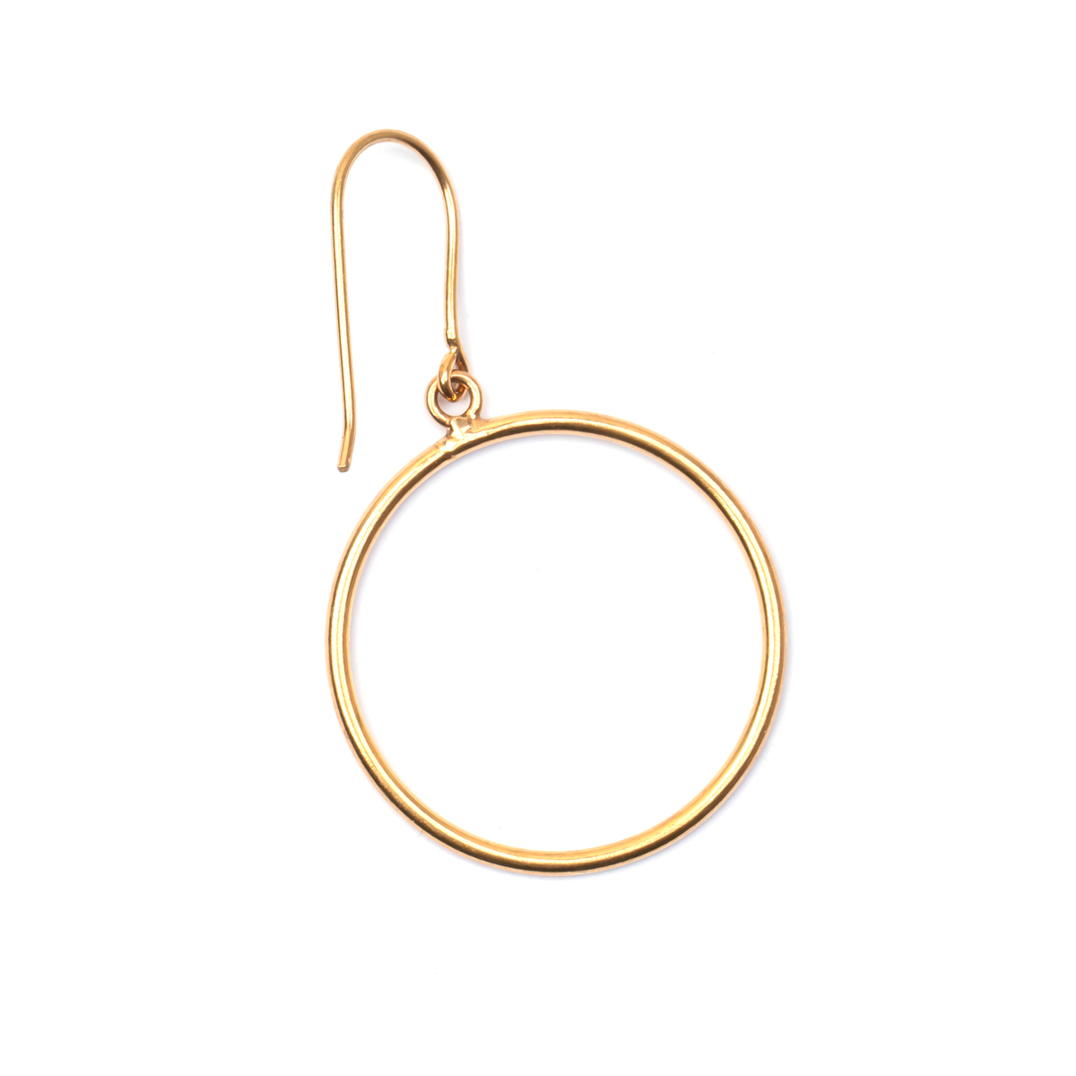 Bronze Hoop Earrings | Dangle Round Earrings