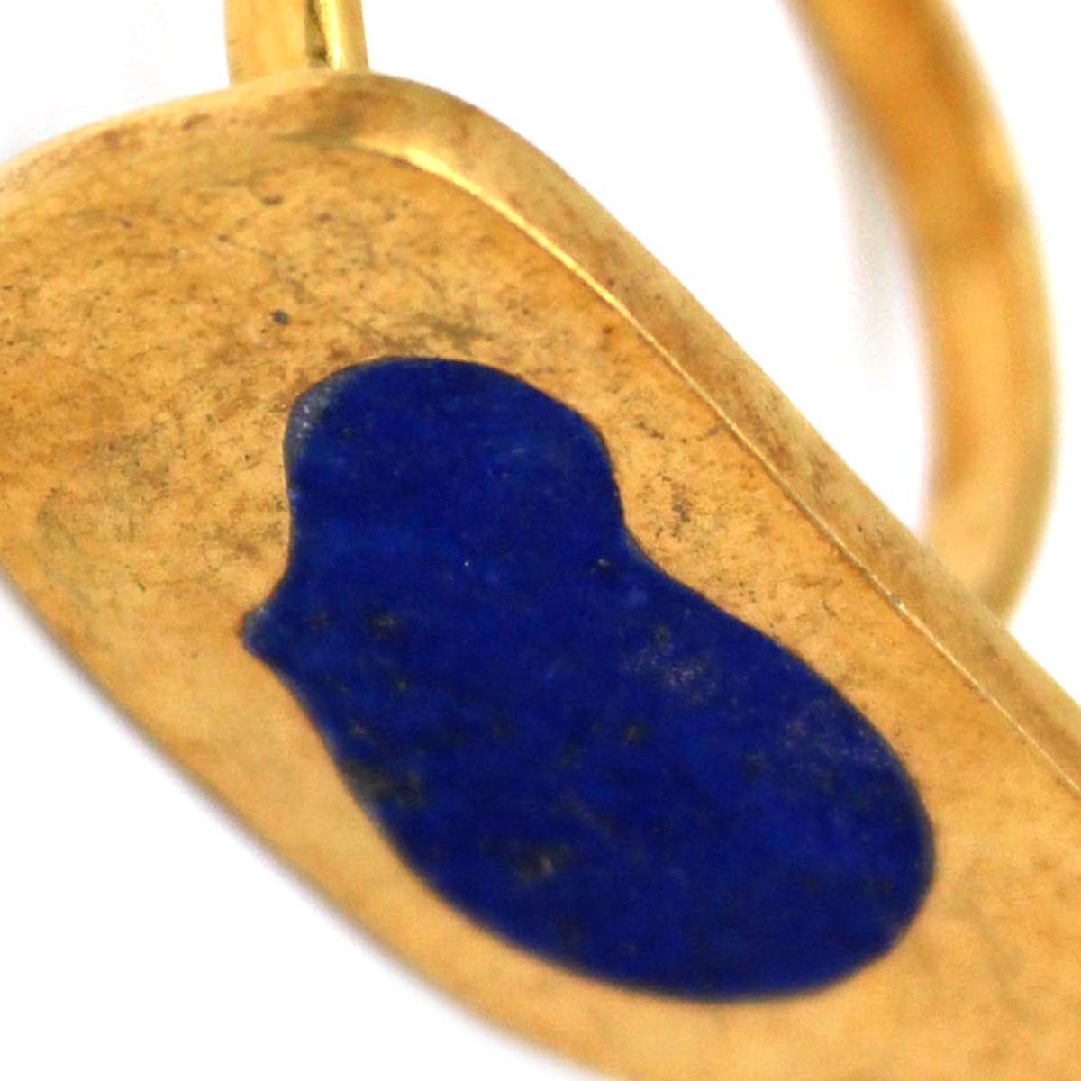 Lapis Lazuli Men's Ring | Silver Gold Platted Ring 