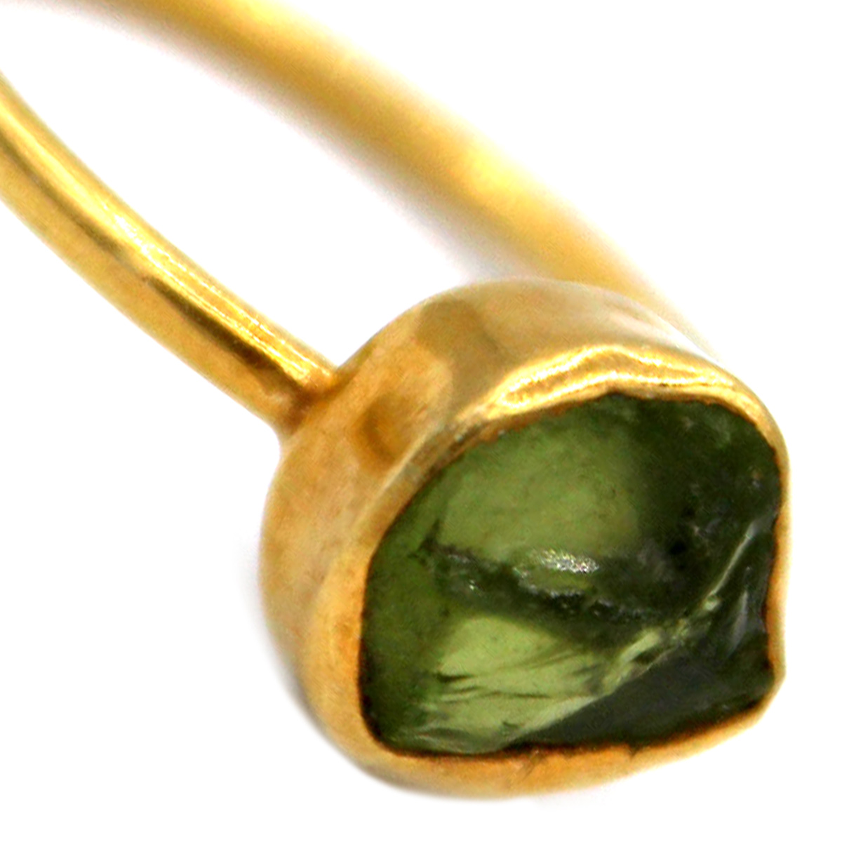 Green Quartz Silver Ring | Gold Plated Ring