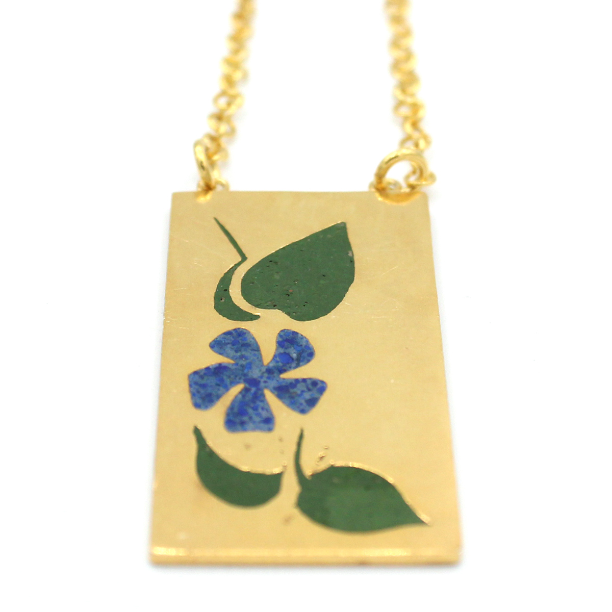 Antique Two-Stone Silver Pendant | Gold Plated Drop Locket 