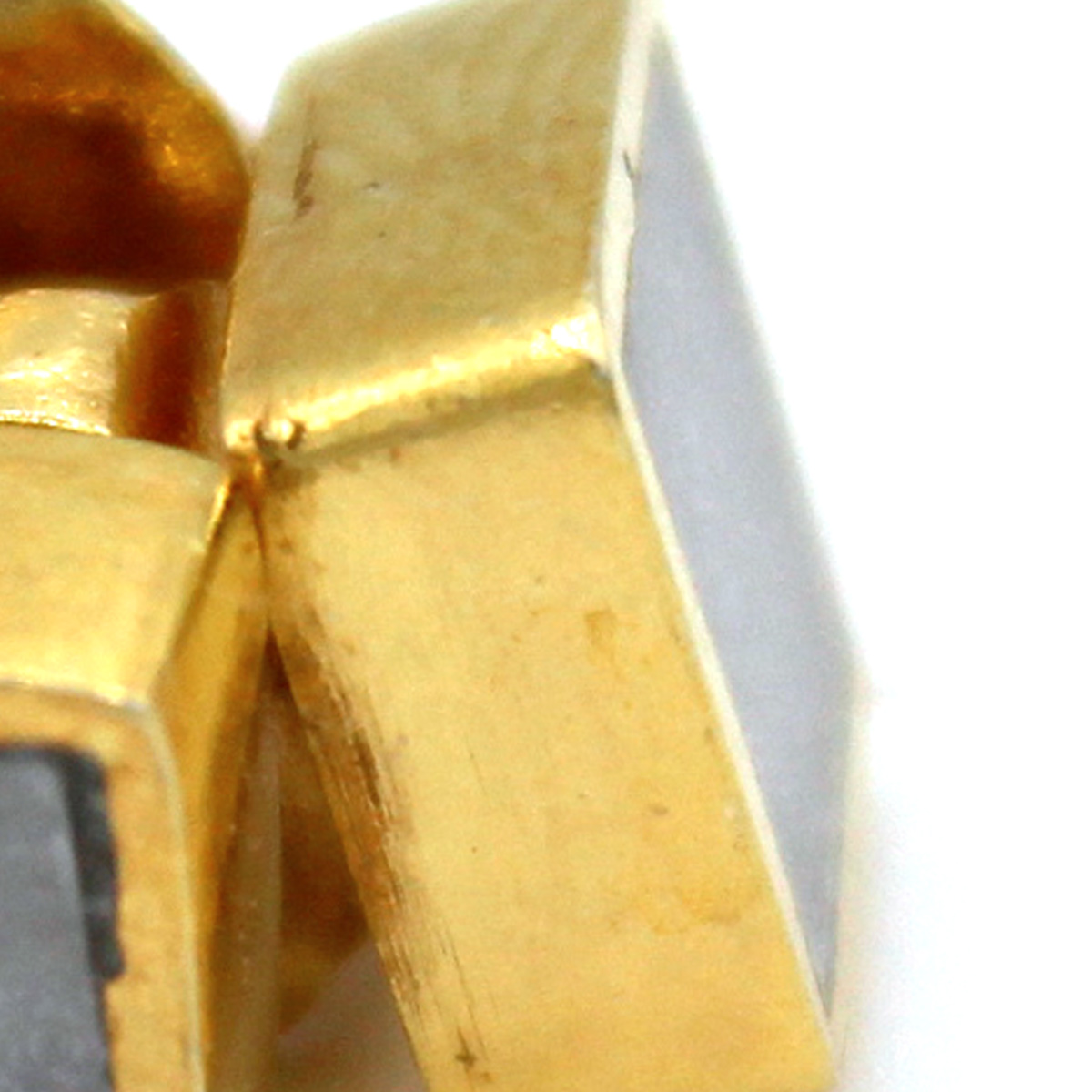 Marble Stone Square Studs | Gold Plated Studs