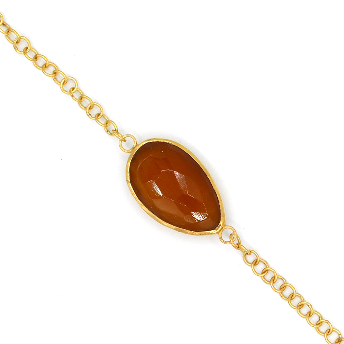 Single Tourmaline Stone Bracelet | Silver Chain Bracelet 