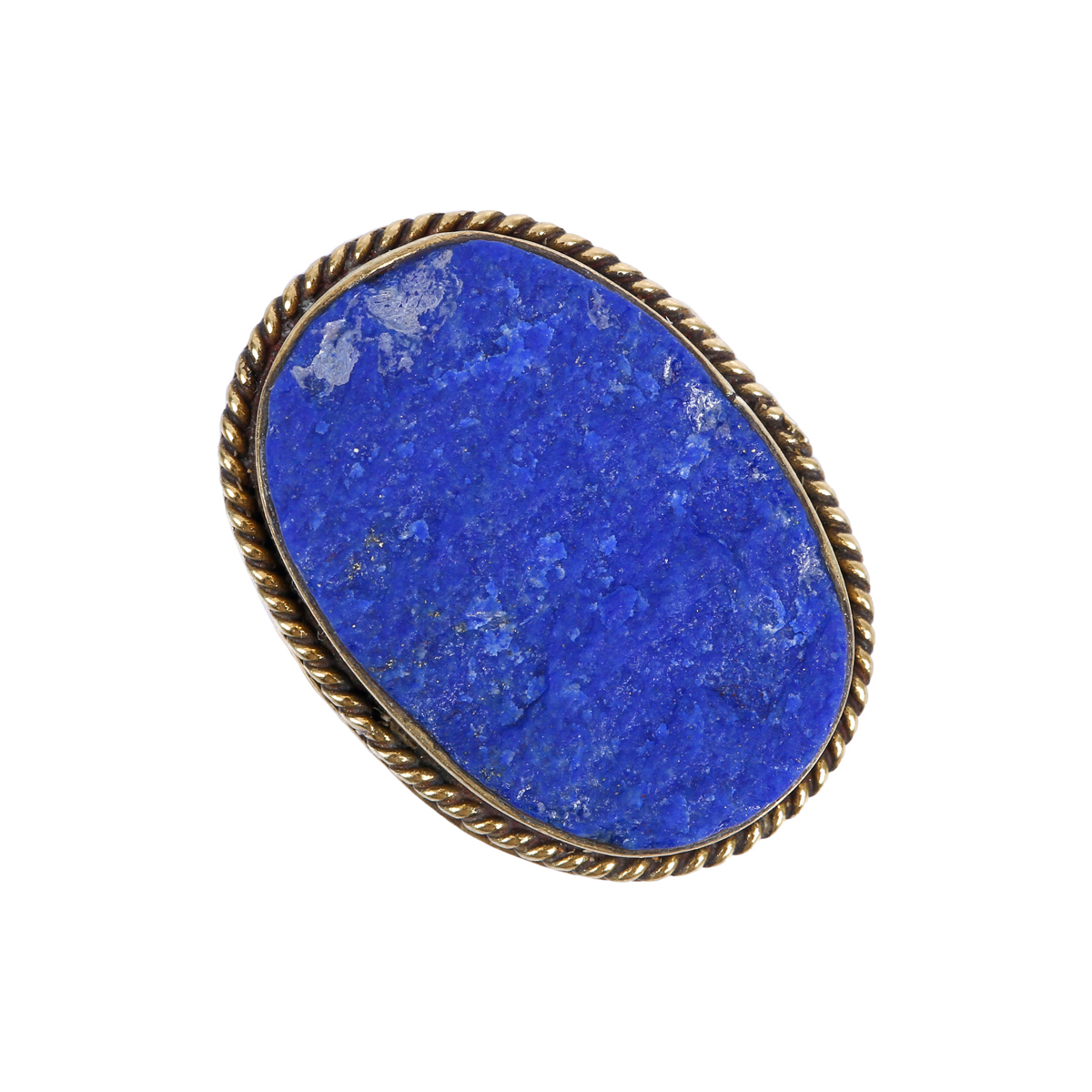 Lapis Silver Cluster Ring | Gold Plated Split Ring