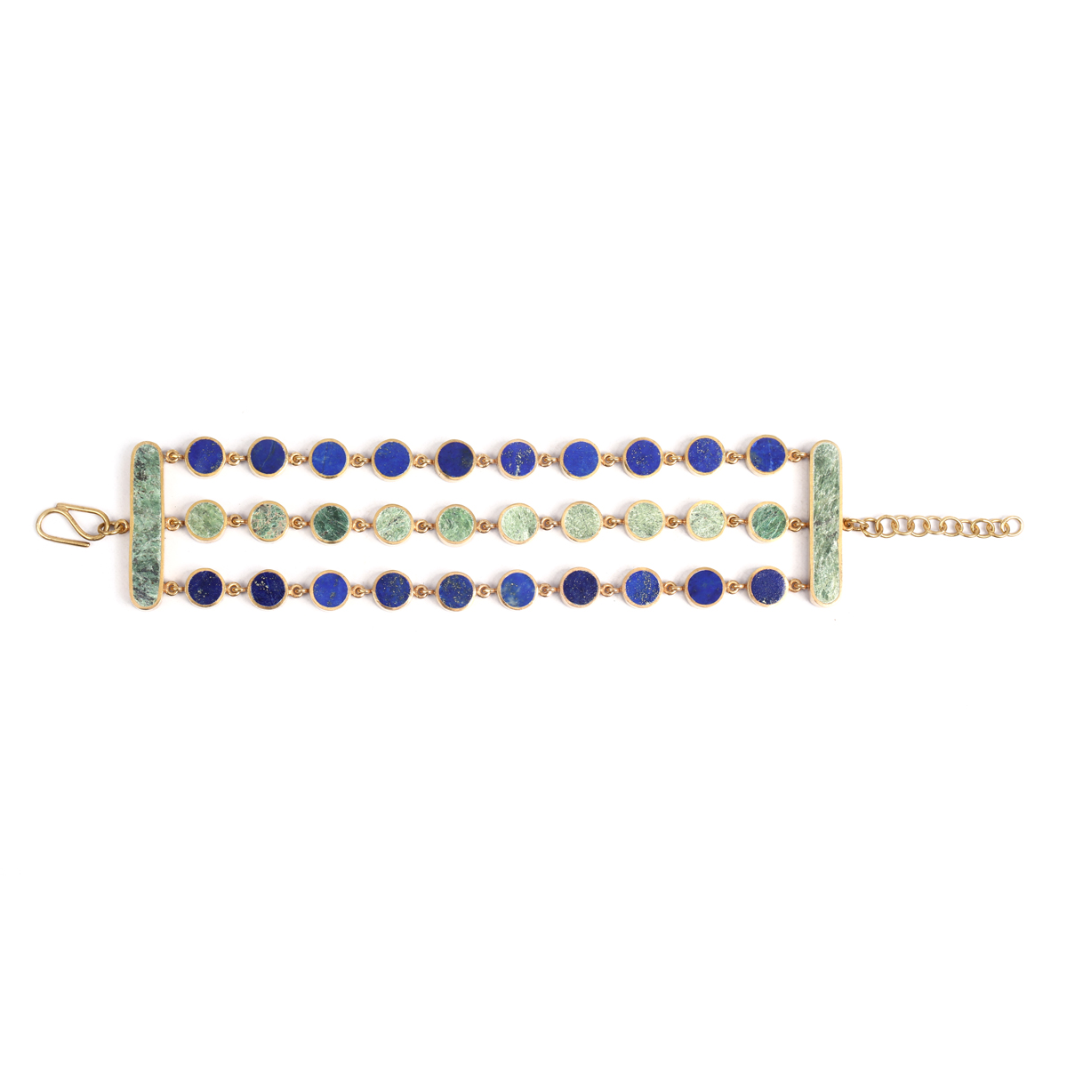 Multi-Stone Silver Bracelet | Multi-Layered Chain Bracelet