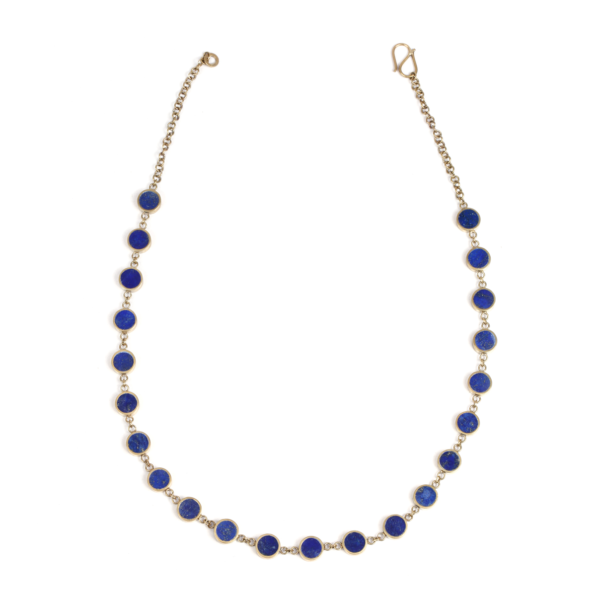 Lapis Lazuli Gold Plated Necklace | Silver Charm Choker Necklace 