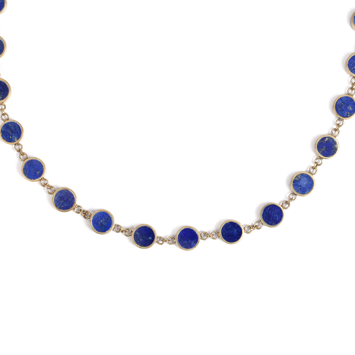 Lapis Lazuli Gold Plated Necklace | Silver Charm Choker Necklace 