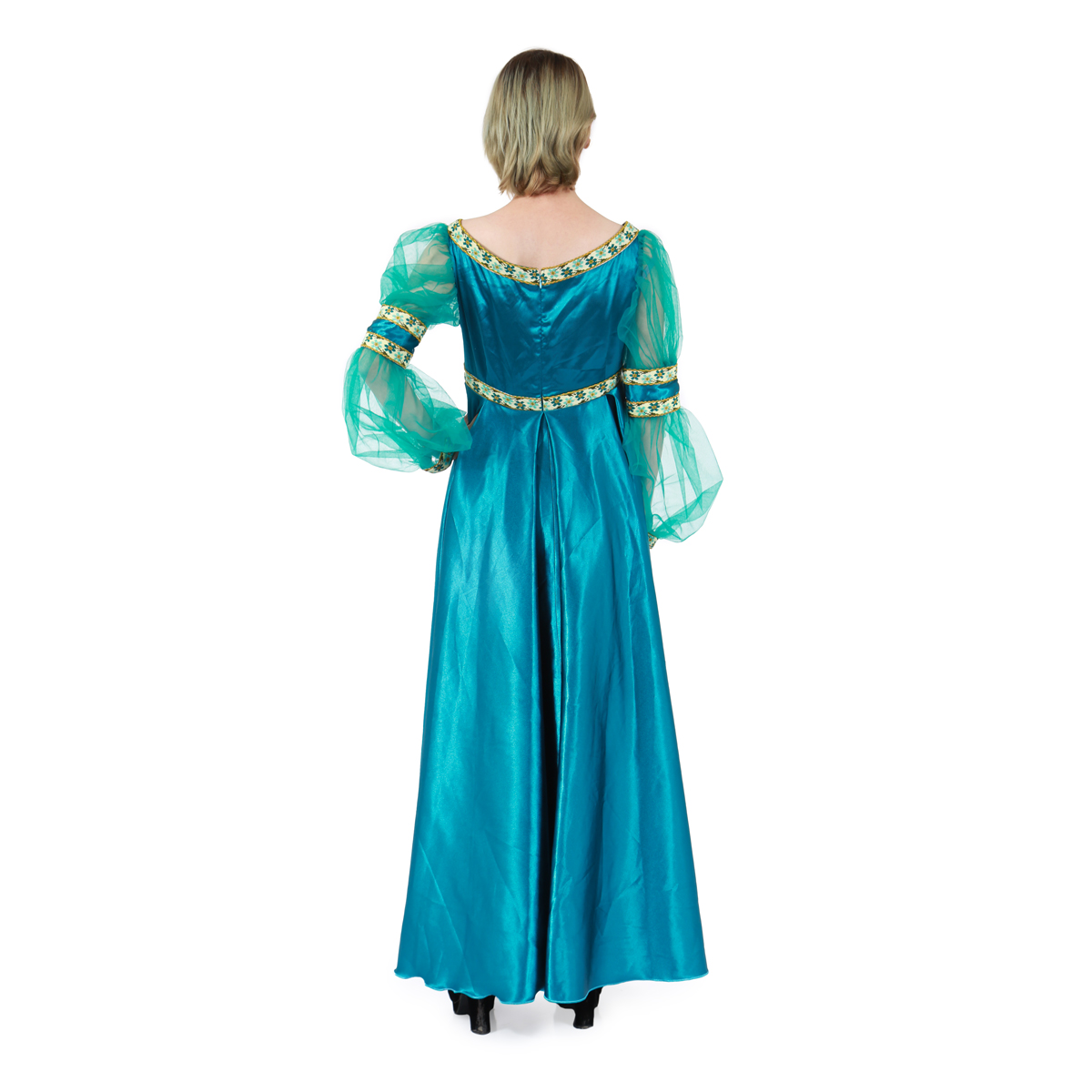 Blue Party Wear Maxi Dress| Virago Sleeves Party Wear