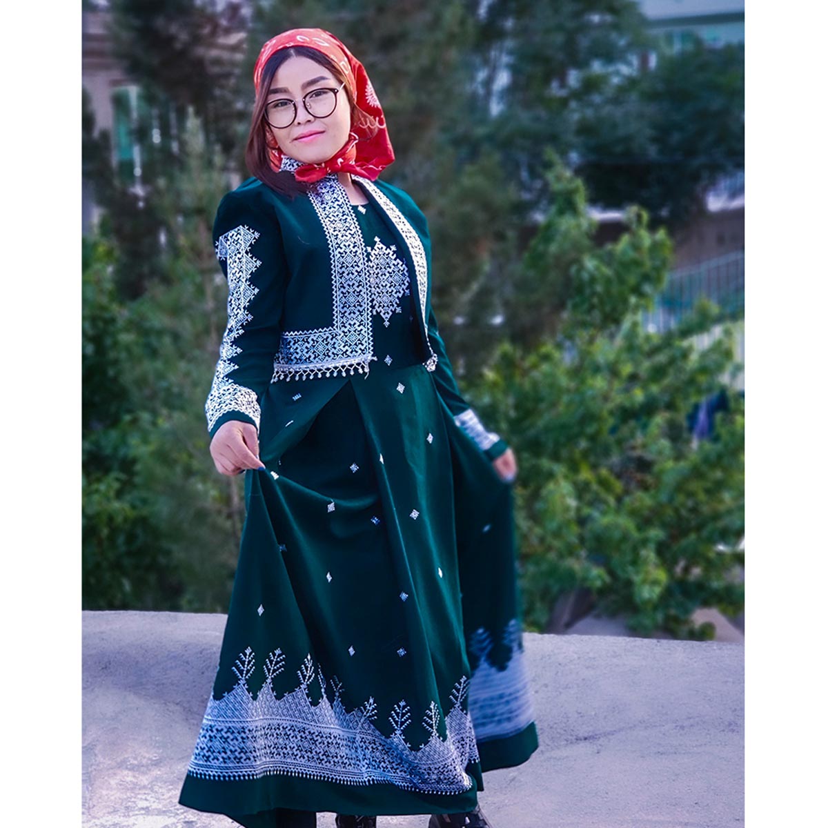 Hazargi Design Party Dress | Hand-embroidered Women Dress