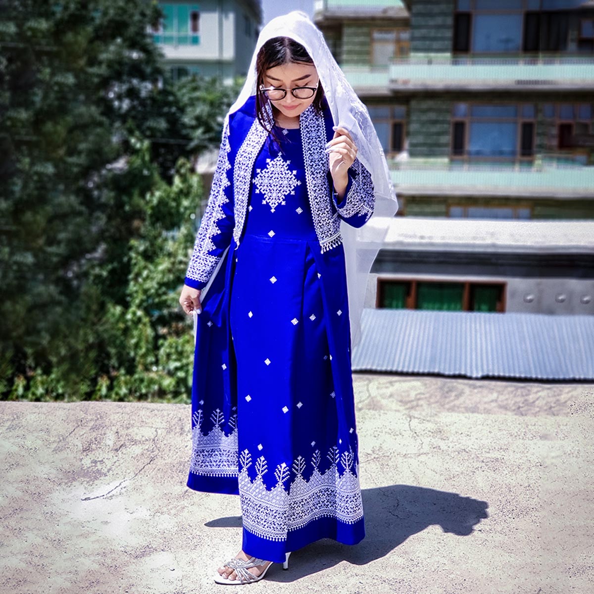Hazargi Design Party Dress | Hand-embroidered Women Dress
