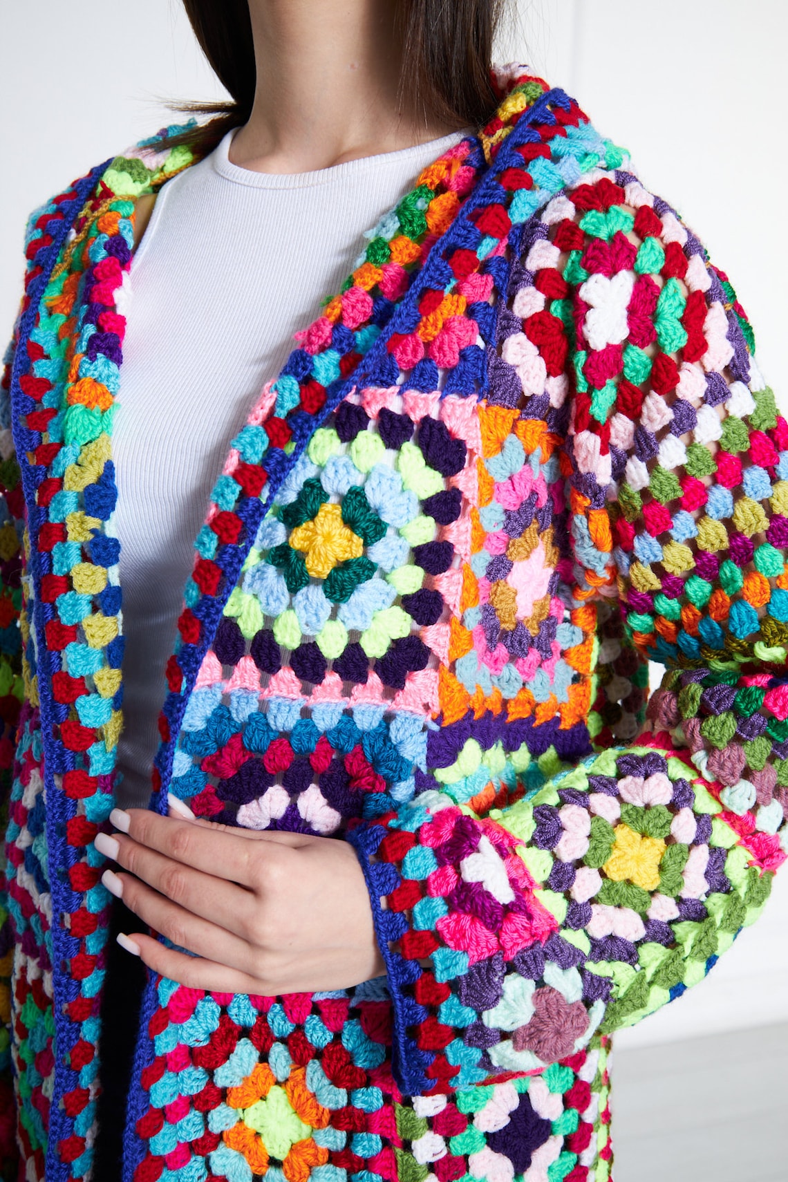 Jacket Knitted Sweater Handmade Cardigan Crochet Jacket