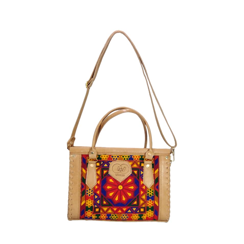 Cream Leather Matching Bag, Purse & Shoes | Handmade Satchel Bag, Clutch Purse, Flat Shoes