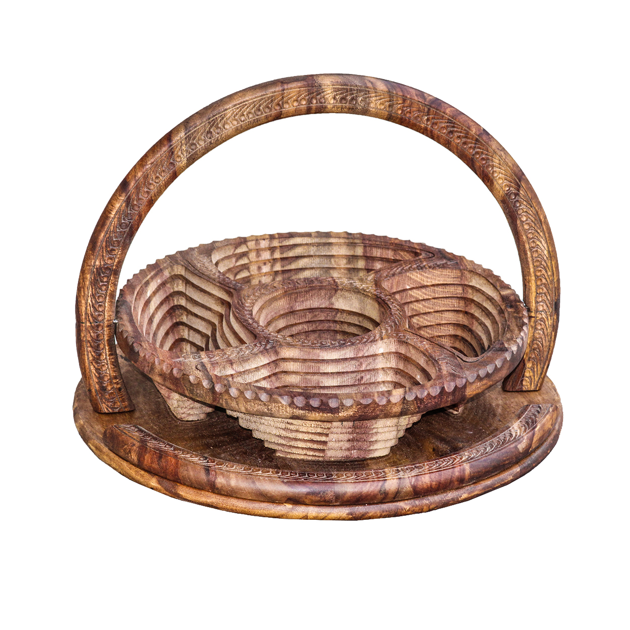 Handmade Dry Fruit Wooden Box | Kunar Candy Dish