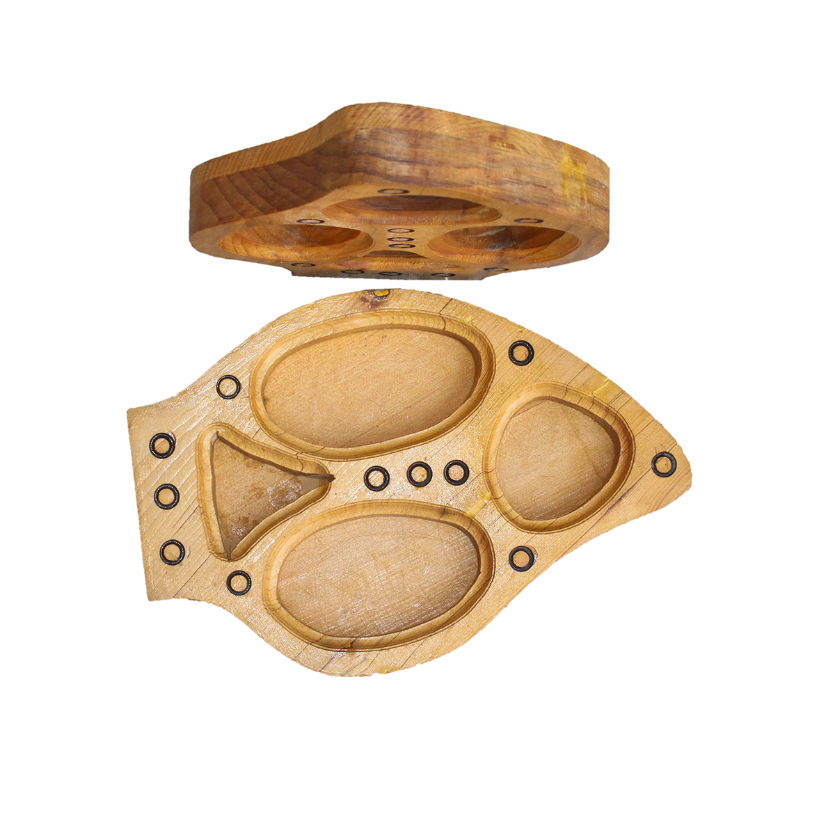 Kunar Dry Fruit Box | Wooden Triangular Candy Dish
