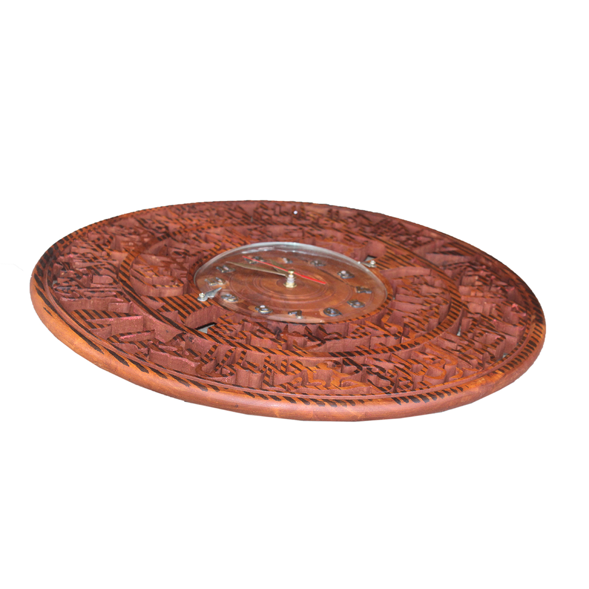 Shava Wooden Clock | Wall Clock with Islamic Engravings
