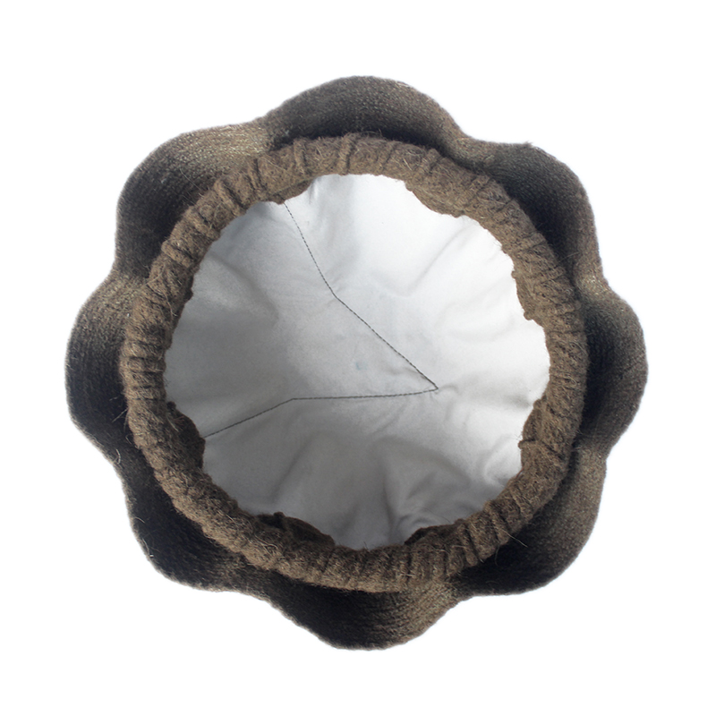 Brown Laghmani Pakol | Handmade Woolen Afghan Cap