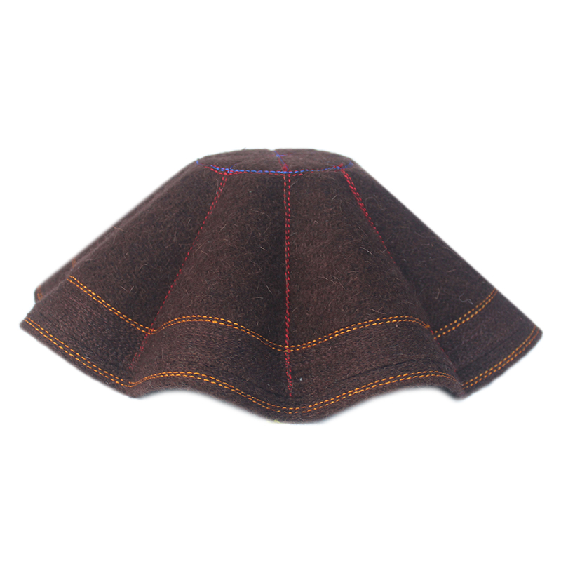 Chocolate Brown Kashmiri Pakol | Bunanza Design Afghan Cap