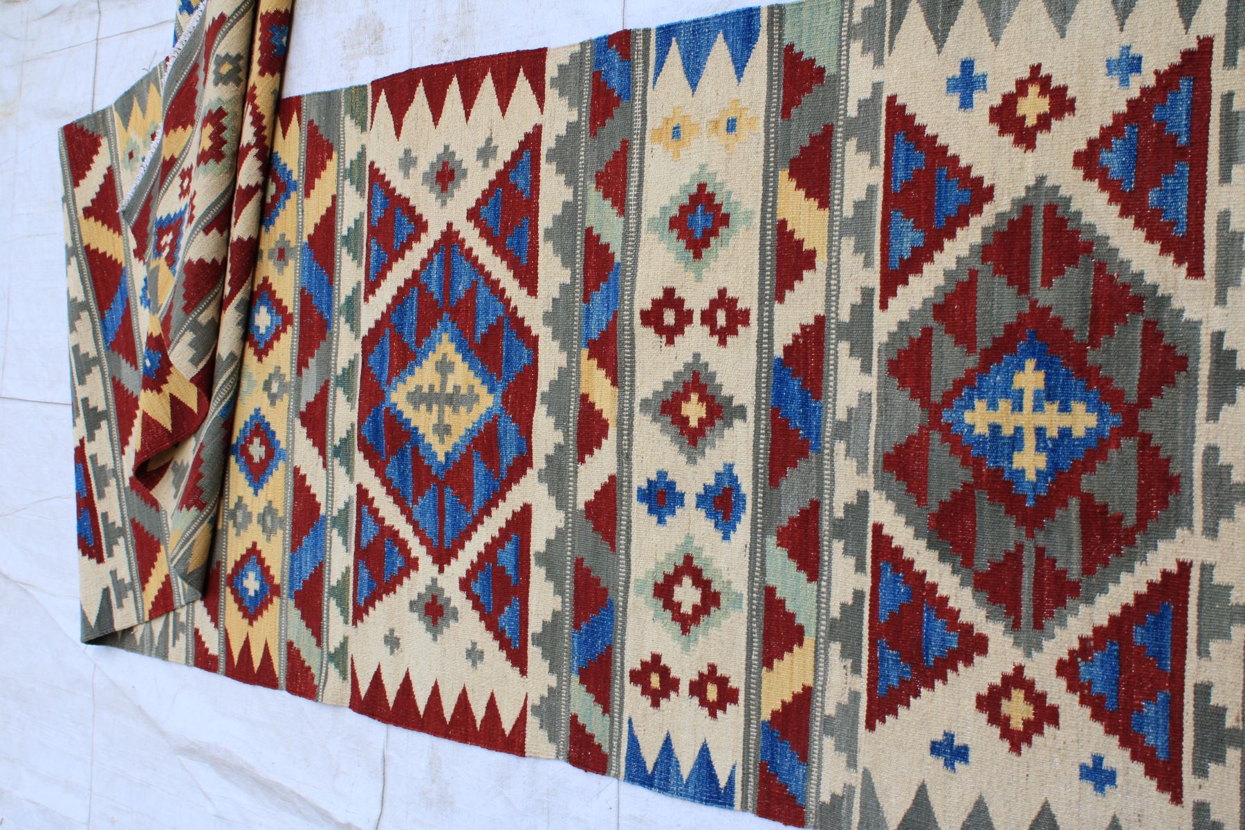 Runner Handmade Chobrang Kilim With Nice design