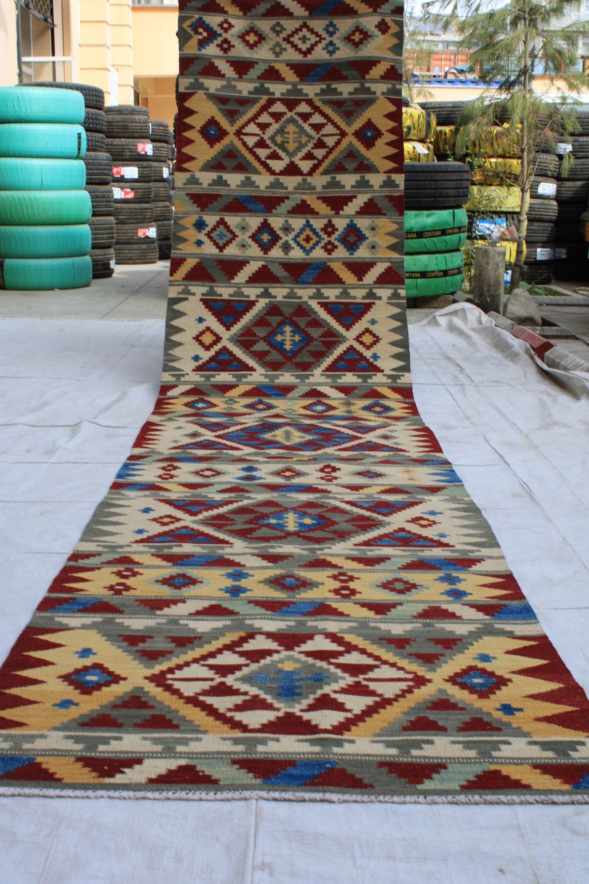 Runner Handmade Chobrang Kilim With Nice design