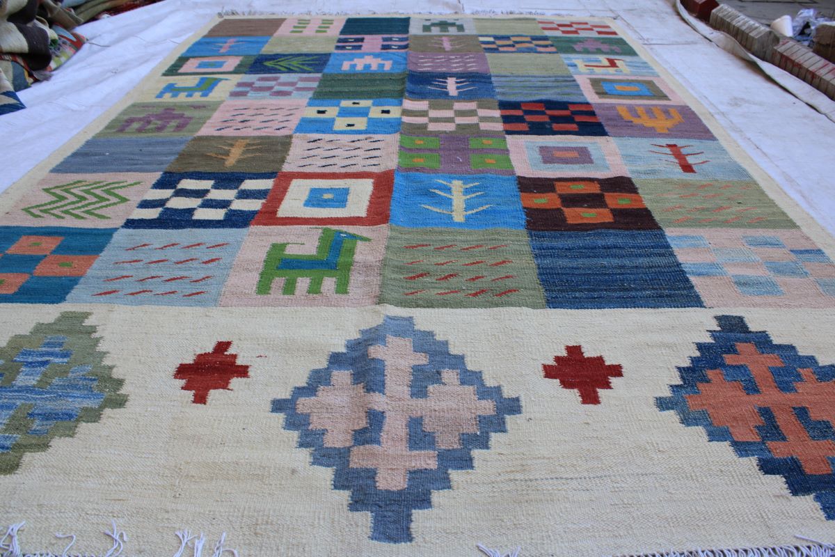 Stunning Animal print Hand knotted Chobrang kilim