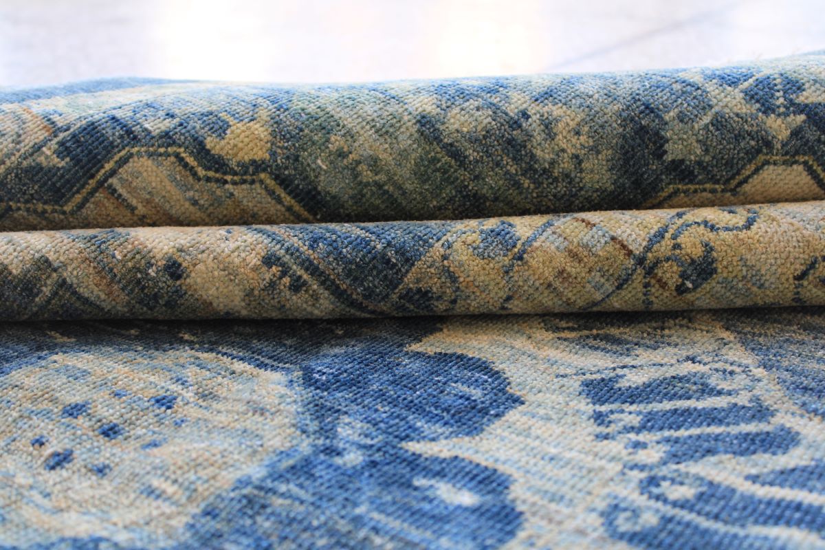 Antique Blue Mamlook Design Chobrang Carpet 