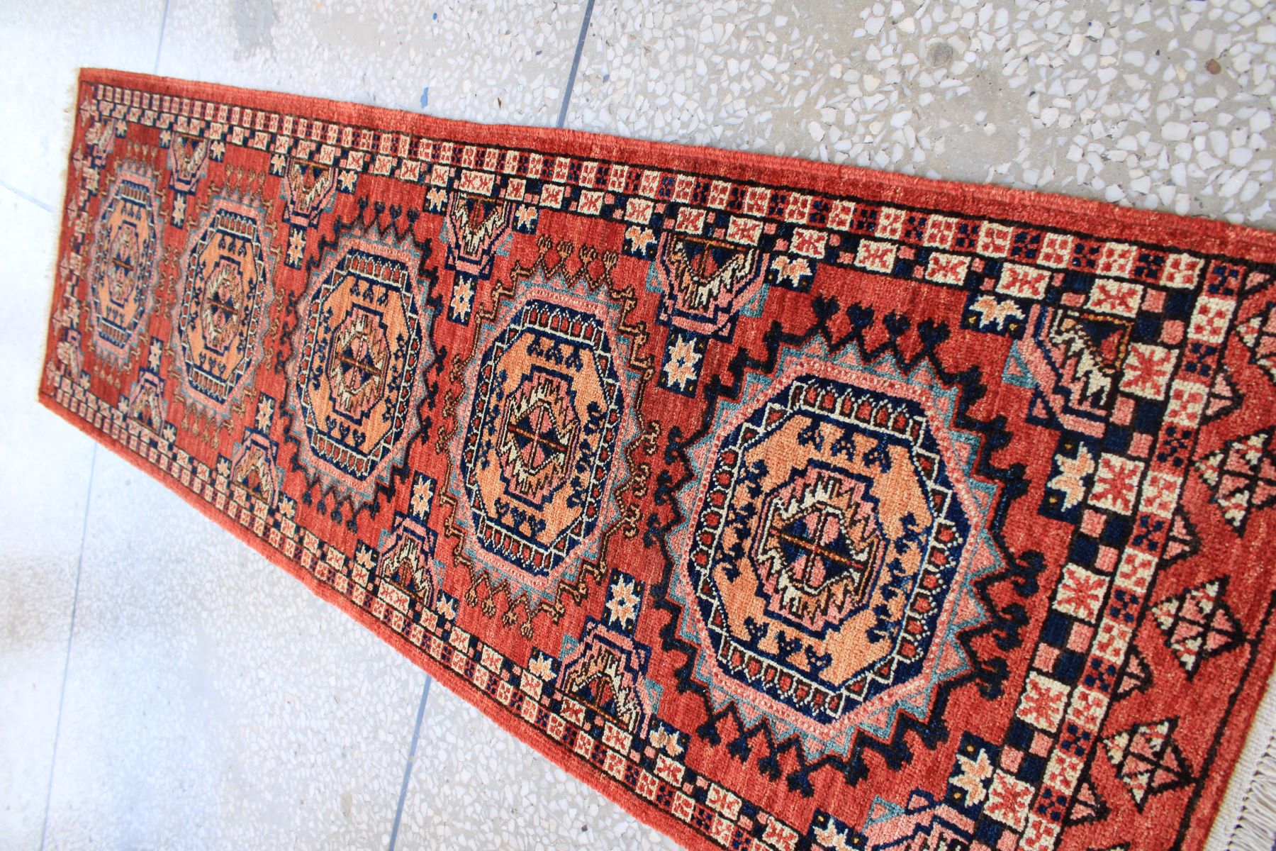 Beautifull Akhalgul Turkman Weave chobrang Carpet With Nice colorations