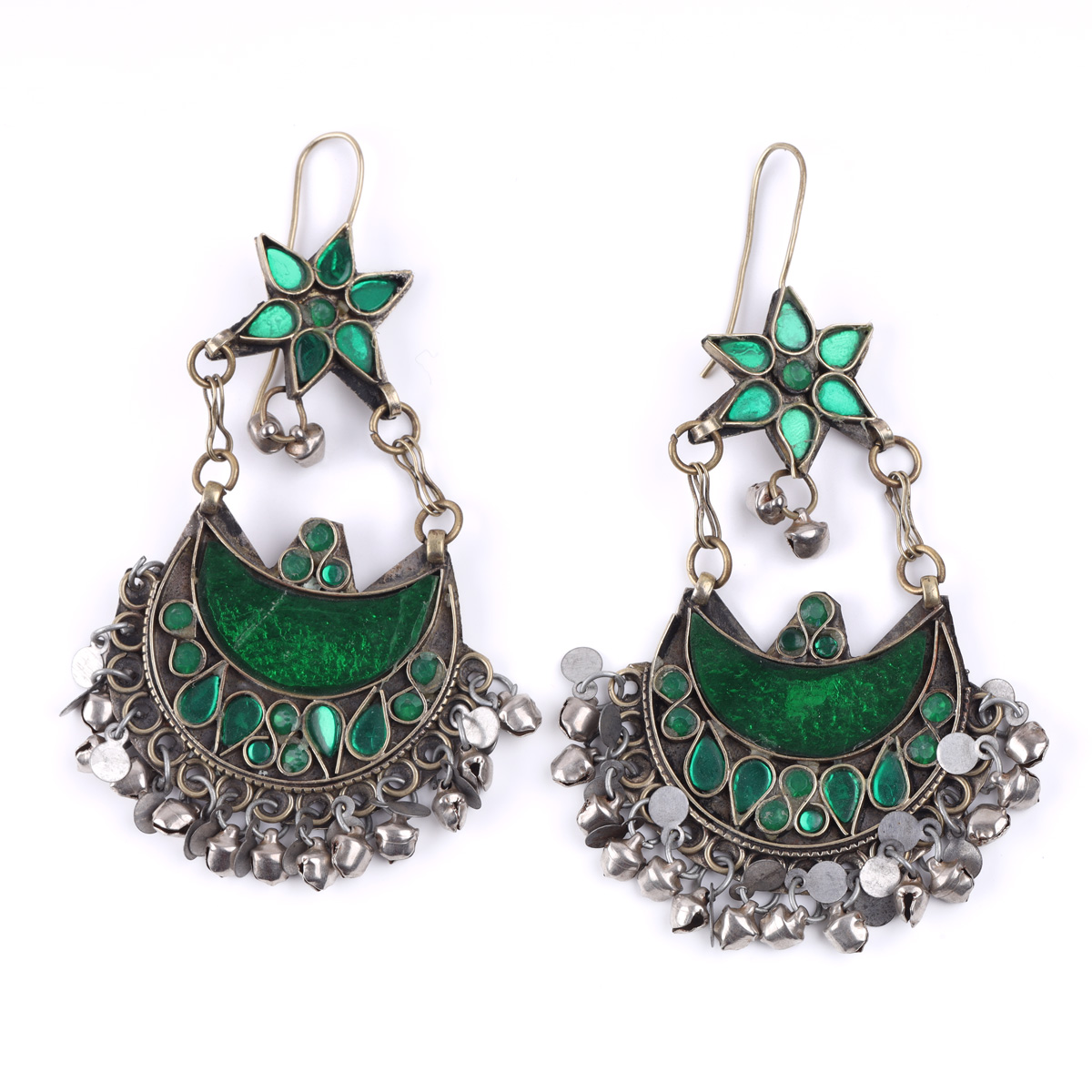 Antique Choker, Earrings & Headband| Traditional Afghan Jewelry Set
