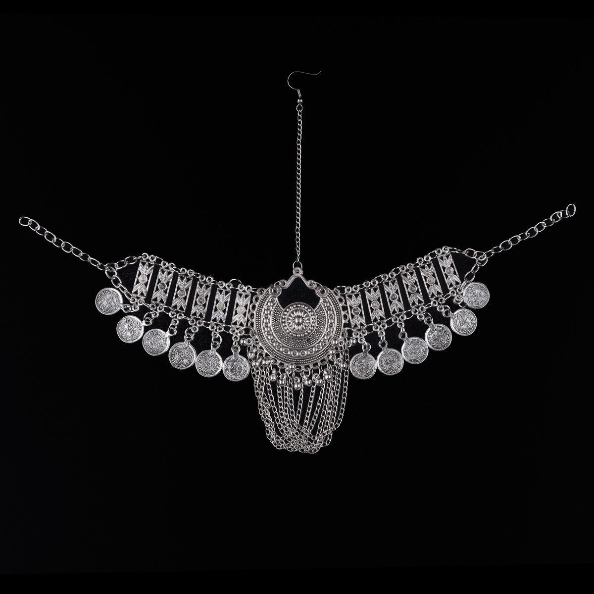 Traditional Bridal jewelry Set ient | Choker Necklace, EarringsHeadpiece & Set