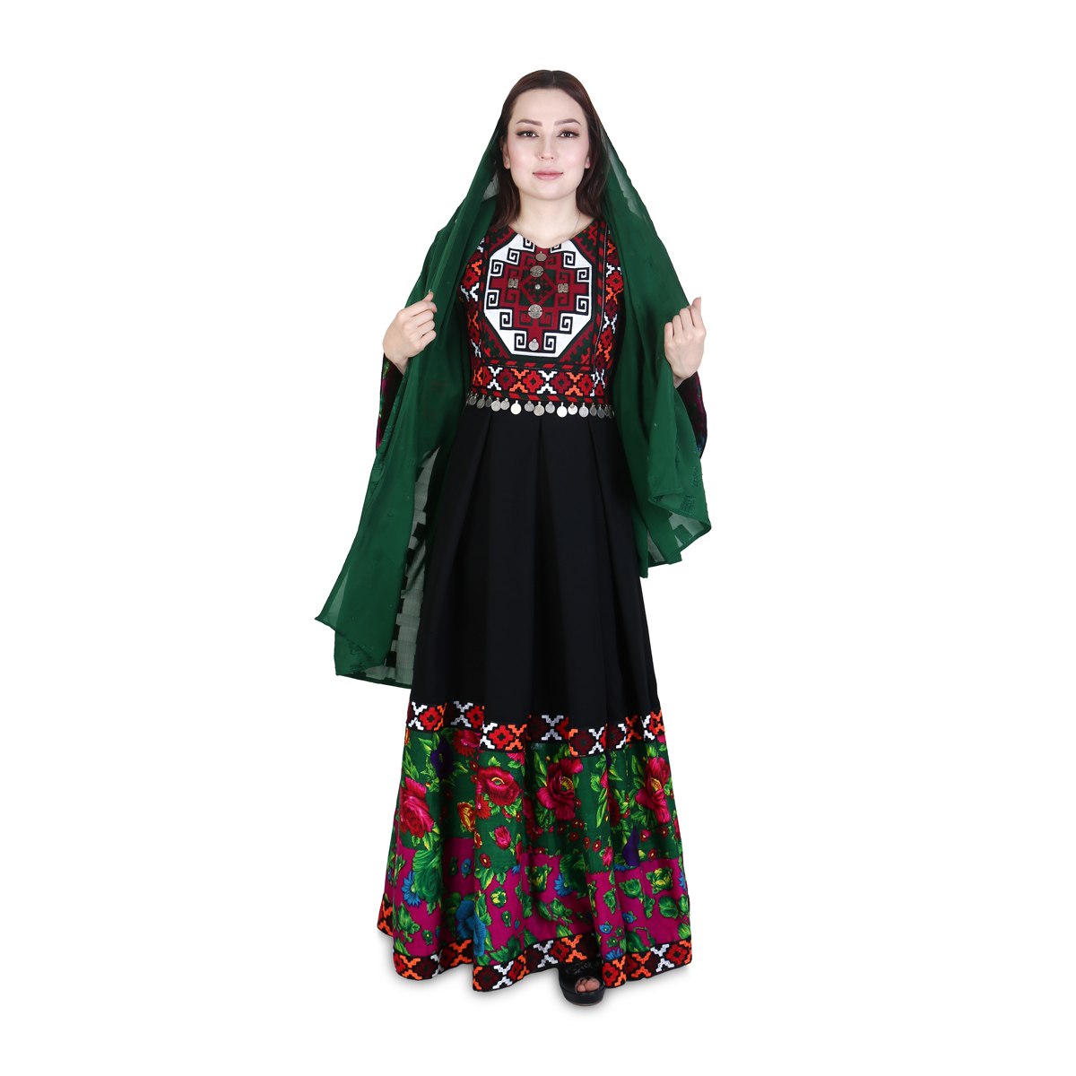 Hazaragi Long Dress with scarf 