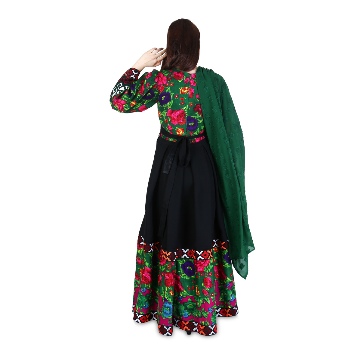 Hazaragi Long Dress with scarf 