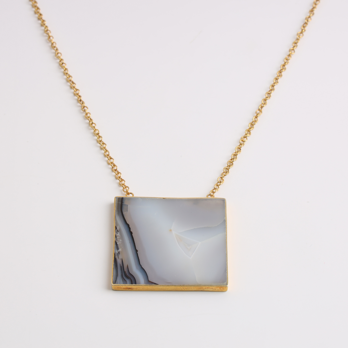 Necklace, gold platted