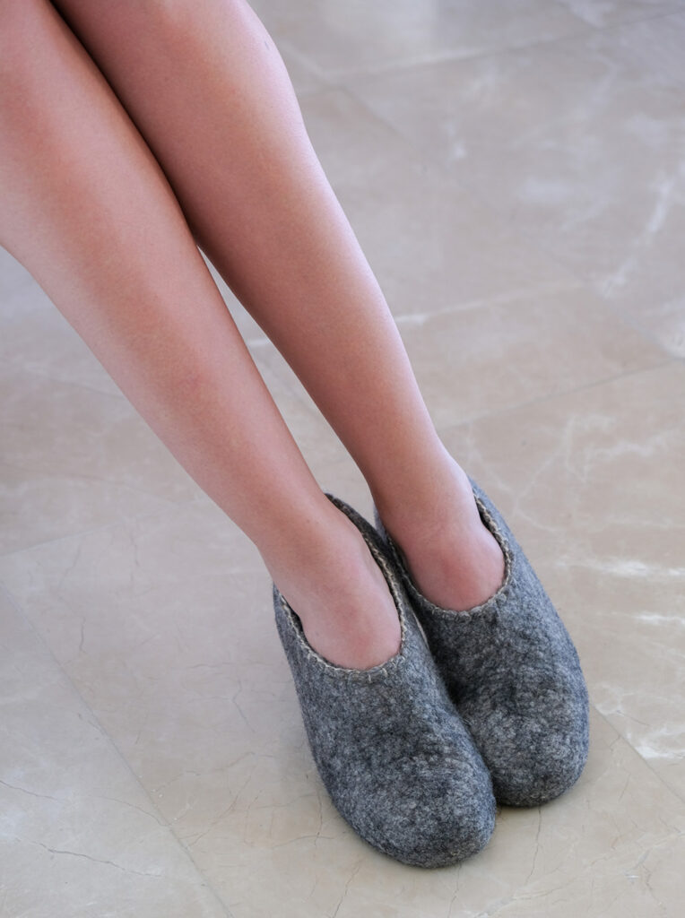 Earth Felted Slippers | Handmade