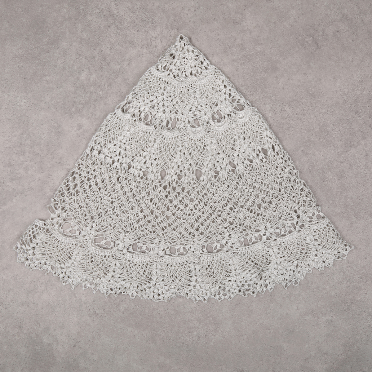 Hand-Knitted Tablecloth | White Wool Crochet Tablecloth