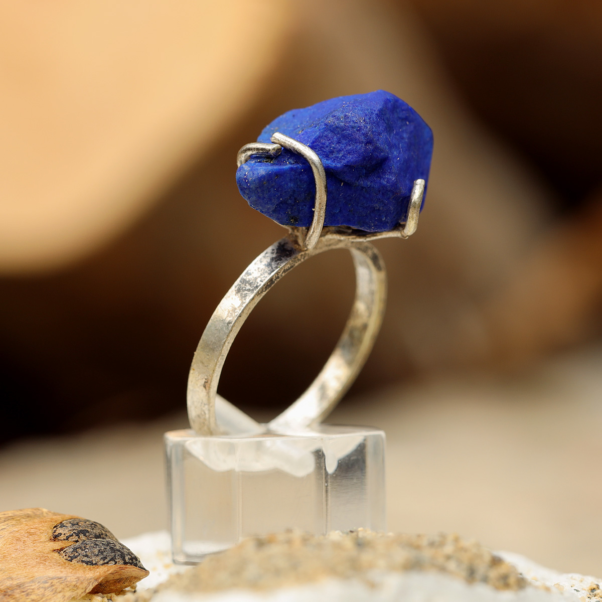 Lapis Lazuli Solitaire Ring | 925 Silver Classic Ring
